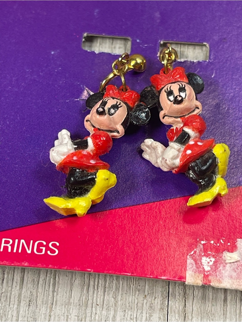 Vintage Minnie Mouse Earrings Mickey’s Stuff Clip On Earrings